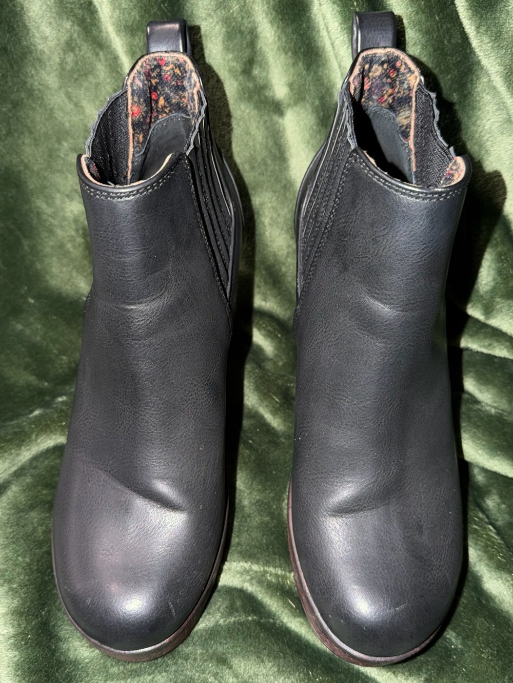 BOC ankle wedge boots black #257